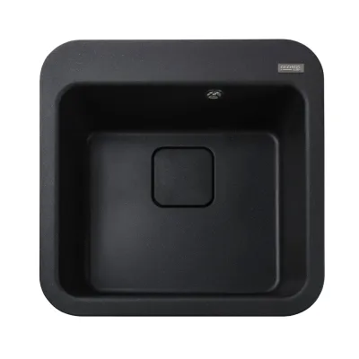 Гранітна мийка Globus Lux BARBORA 510х510-А0001, чорний металік